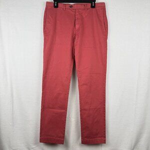Brooks Brothers 1818 Red Fleece Chino Pants Men's 33x32 Red
